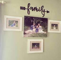 Metal Family Arrow Decor - Steel Wall Gallery
