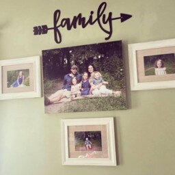 Metal Family Arrow Decor - Steel Wall Gallery - thumbnail 2
