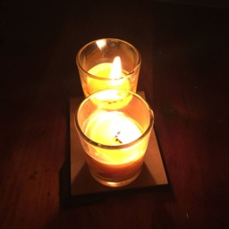 Hand Poured Beeswax Votive Candle 100% Wisconsin With Glass Holder - thumbnail 3