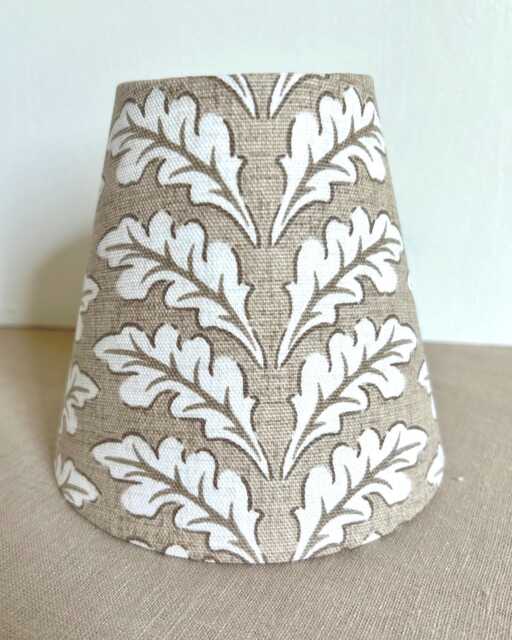 Iliv Woodcote Caramel Brown Oak Leaf Candle Clip 14cm 5.1/2 Inch Lampshade - image 1