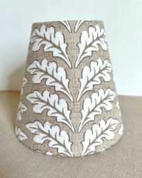 Iliv Woodcote Caramel Brown Oak Leaf Candle Clip 14cm 5.1/2 Inch Lampshade - thumbnail 1