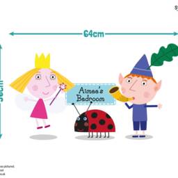 Personalised Ben & Holly's Little Kingdom Wall Sticker Pack, & Holly Sticker, Decal, Themed Room - thumbnail 3