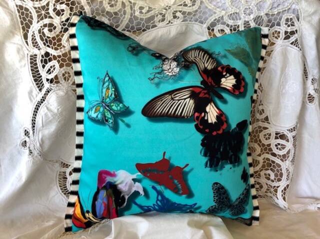 Christian Lacroix Butterfly Parade Cushion Cover Custom Trim - image 1