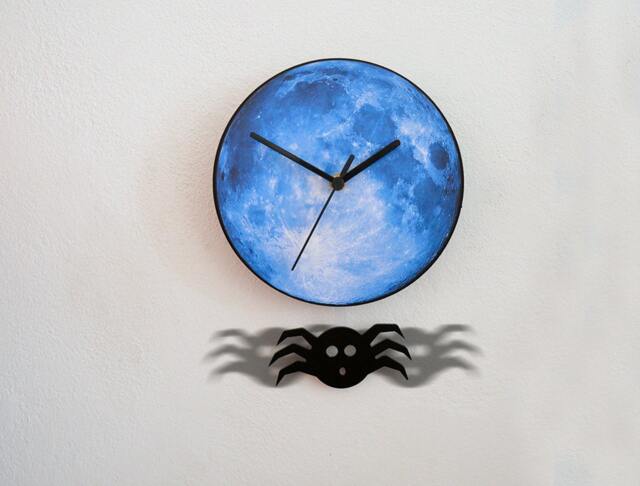 Incy Wincy Spider Swinging On The Moon - Wall Clock With Pendulum Clock Unique Decor Gift Idea - image 1