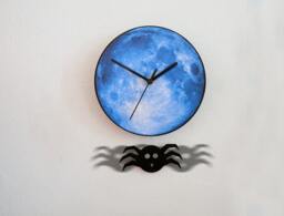 Incy Wincy Spider Swinging On The Moon - Wall Clock With Pendulum Clock Unique Decor Gift Idea