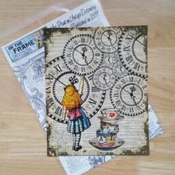 Dictionary Book Page Print Alice in Wonderland Catching The Clock. Art On Old Published 1889 Wall Decor Artwork - thumbnail 2