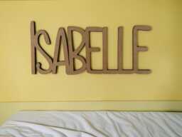 Personalised Wooden Name Sign, Door Sign, Plaque, Toy Box, Bedroom Door, Nursery Wall, Shelf, Cut Out Letters, Laser Cut Name, 6 Fonts