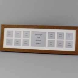 Through The School Years Photo Frame - Multi Aperture Frame. 15x50cm Frame, To Suit Twelve 2x2Inch Photos - thumbnail 3