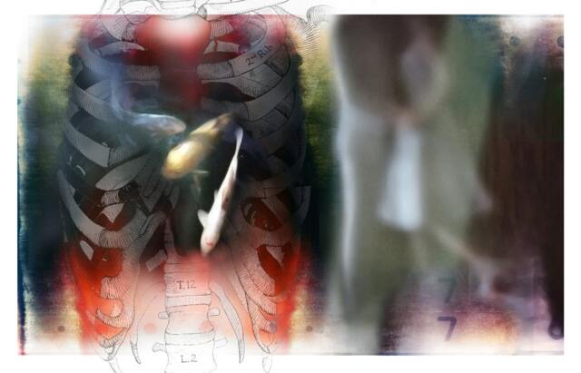 "Framed Original Photo Collage By J. Ensley, ""Untitled Manipulation" - image 1