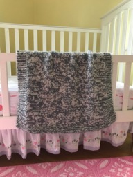 Chunky Knit Baby Blanket Pattern Easy Worsted Yarn - PDF Pattern - thumbnail 1