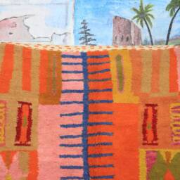 Authentic Moroccan Rug, Custom Fabulous Boujad Azilal Rug, Abstract Multicolored Carpet, Handmade Bohemian Rug - thumbnail 2
