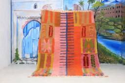 Authentic Moroccan Rug, Custom Fabulous Boujad Azilal Rug, Abstract Multicolored Carpet, Handmade Bohemian Rug - thumbnail 1