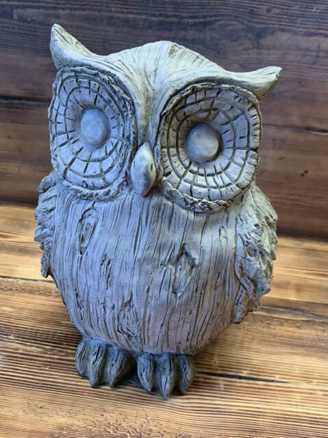 Stone Garden Owl Statue Gift Ornament - image 1