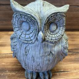 Stone Garden Owl Statue Gift Ornament - thumbnail 3