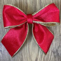 Luxury Red Velvet Tie On Christmas Tree Bows 5 - thumbnail 2