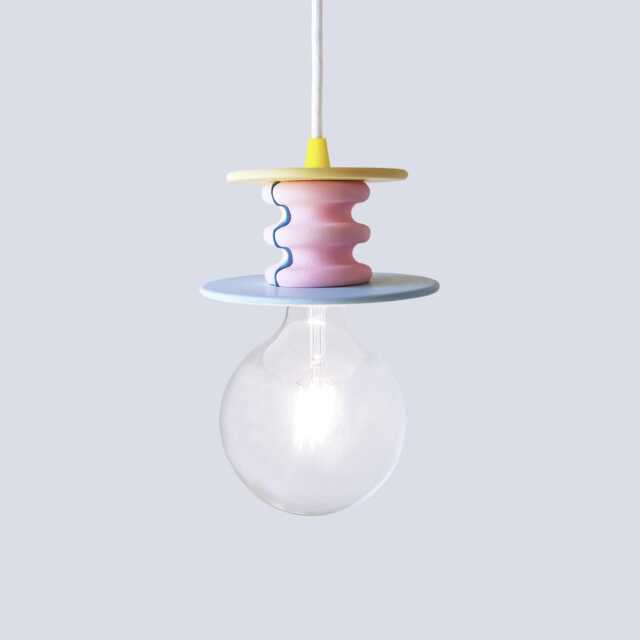 Yellow, Pink & Blue Pendant Lamp - Frutti Small Colorful Ceiling Light - image 1