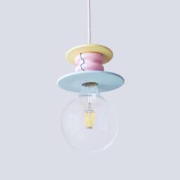 Yellow, Pink & Blue Pendant Lamp - Frutti Small Colorful Ceiling Light - thumbnail 3