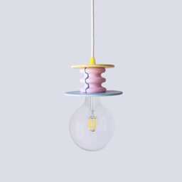 Yellow, Pink & Blue Pendant Lamp - Frutti Small Colorful Ceiling Light - thumbnail 4