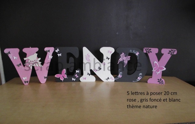 Wooden First Name Letter, Baby Birth Gift, To Pose, Personalized Letter Pose Nature Theme
