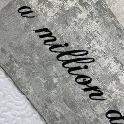 Personalised Cushion Embroidered Bolster Cover, Siver - Any Text & Name Embroidery Pillow Luxury Bedding Gift Idea - thumbnail 3