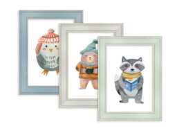 A2, A3, A4, A5 Sizes - Shabby Chic Picture Frame Green, Blue, Grey Photo & Poster Frames 9x6, 8x6, 10x8, 12x10, 14x11 Squares 12x12, 10x10, 8x8 - thumbnail 1