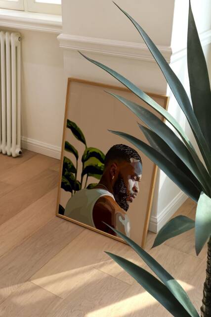 Black Art Plant Poster - Physical Print Wall Woman Owned House Decor [Frame Not Included - image 1