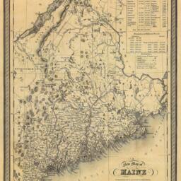 Map Of Maine 1846 Old Historic Antique Restoration Style State Wall Home Office Decor Housewarming Gift - thumbnail 2