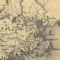 Map Of Maine 1846 Old Historic Antique Restoration Style State Wall Home Office Decor Housewarming Gift - thumbnail 3