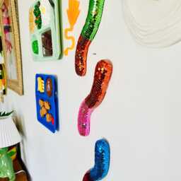 Jumbo Disco Gummy Worm Wall Art/ Dopamine Decor/ Maximalist Fake Food/ Food Pop Sculpture/ Funky Unique Gift - thumbnail 3
