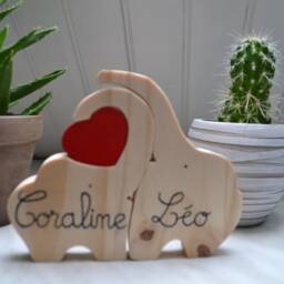 Wooden Puzzle/Elephant Valentine's Day Gift Lovers' - thumbnail 4