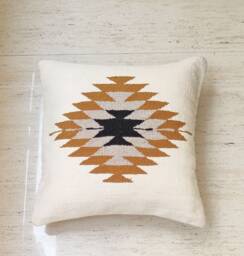 "Cotton Kilim Boho Hand Loom Woven Textured Cushion Cover 18""x18"