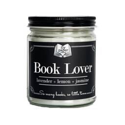 Book Lover 9Oz Glass Soy Candle - Lavender + Lemon Jasmine - thumbnail 2