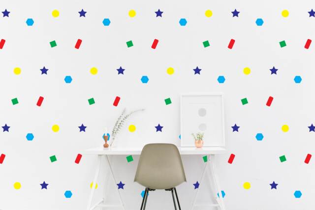 Confetti Wall Decal Color Shapes Kids Room Wall Sticker Bedroom Pattern Wallpaper Vinyl Decals Nursery Stickers Home Decor - image 1