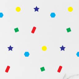 Confetti Wall Decal Color Shapes Kids Room Wall Sticker Bedroom Pattern Wallpaper Vinyl Decals Nursery Stickers Home Decor - thumbnail 2