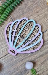 Personalised Rattan Shell, Handmade Shell Wall Decor, Under The Sea Nursery, Nautical Theme Kids Decor Ocean - thumbnail 1