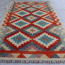 4x6 Ft New Tribal Rug, Afghan Maimana Kilim Vintage Rug, Flatweave Turkmen Oriental Rug For Bedroom, Livingroom - thumbnail 2