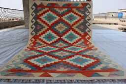 4x6 Ft New Tribal Rug, Afghan Maimana Kilim Vintage Rug, Flatweave Turkmen Oriental Rug For Bedroom, Livingroom - thumbnail 1