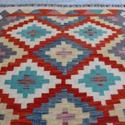 4x6 Ft New Tribal Rug, Afghan Maimana Kilim Vintage Rug, Flatweave Turkmen Oriental Rug For Bedroom, Livingroom - thumbnail 3