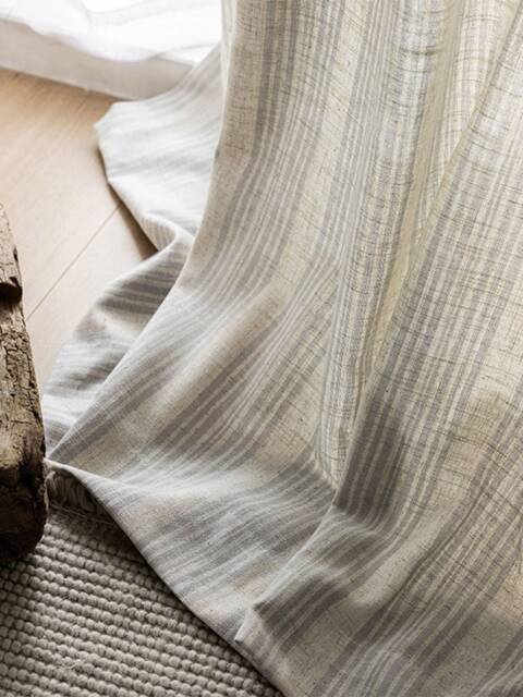 Yanyuu Linen Curtain, Natural Blackout Thermal Custom Curtain Panel, Bedroom Extra Long 1Pc - image 1