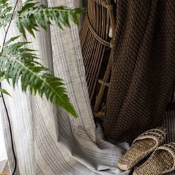 Yanyuu Linen Curtain, Natural Blackout Thermal Custom Curtain Panel, Bedroom Extra Long 1Pc - thumbnail 3