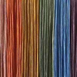 Pastel Rainbow Yarn Wall Hanging, Boho Macrame Decor - thumbnail 2