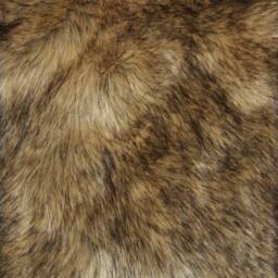 Light Golden Brown Wolf Faux Fur Throw Blanket, Minky Cuddle Reverse - thumbnail 4