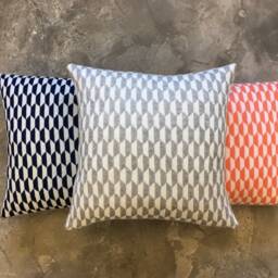 Decorative Cushion Geometric Pillow Navy Scatter Grey Coral Yellow Throw Cover - thumbnail 2
