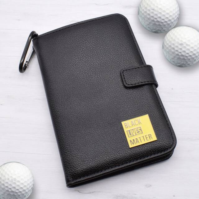 Black Lives Matter Design - Personalised Leatherette Golf Organiser Complete With Divot Repairer, Marker, Tees, Scorecard & Pencils - image 1