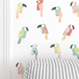 Tropical Birds - Fabric Wall Decal Mej - thumbnail 2