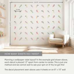 Tropical Birds - Fabric Wall Decal Mej - thumbnail 4