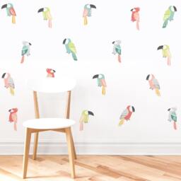 Tropical Birds - Fabric Wall Decal Mej - thumbnail 3