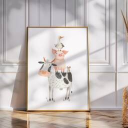 Farm Nursery Print, Yard, Animals Decor, Kids Prints, Nursery, Decor - thumbnail 3