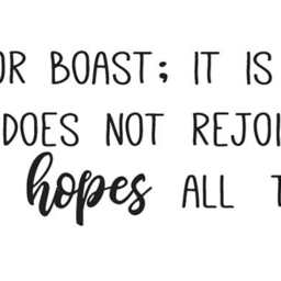"Vinyl Wall Decal - 1 Corinthians 134-8 ""Love Is Patient... Believes All Things, Hopes Endures Things. Love Never Ends." - thumbnail 2