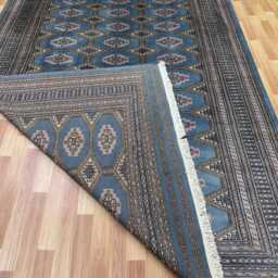 7x10 Flint Gray Bokhara Rug - 2.00x3.00 Bedroom Luxury Area Turkish Fine Quality Afghan - thumbnail 4